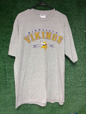 vintage Y2K Minnesota Vikings Gray CSA Shirt XL. CSA tag NFL